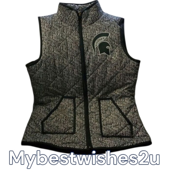 Michigan State Game Day MSU VEST  GameDay Couture Woman's size medium M helmet - Picture 4 of 11